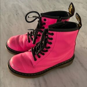Dr. Martens Hot Pink Lace-Up Boots